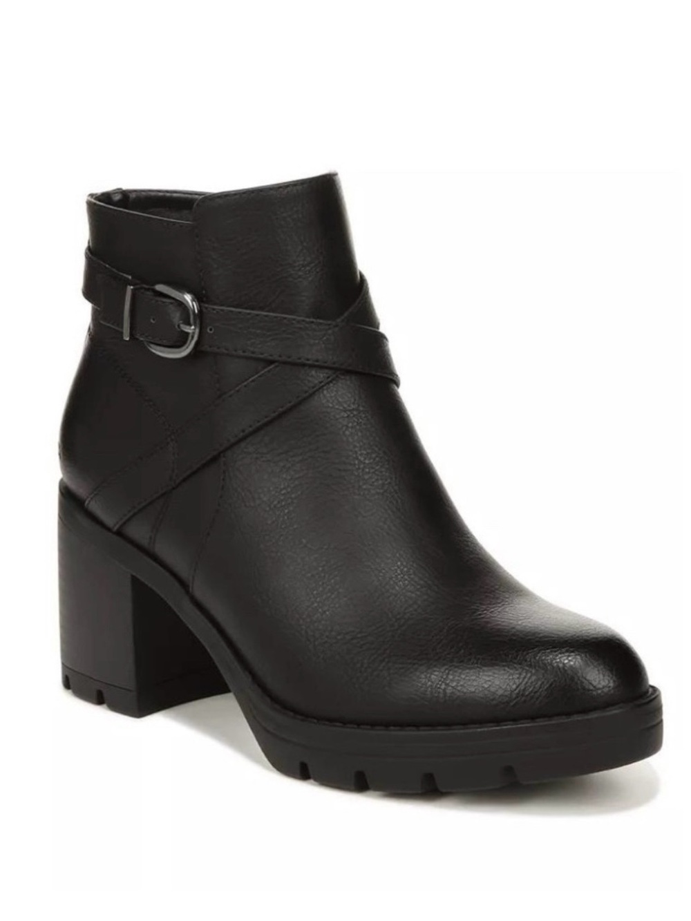 Naturalizer Madalynn Boots Women Black Block Heel Ankle Bootie Casual Moto Sz 10 - Picture 8 of 8